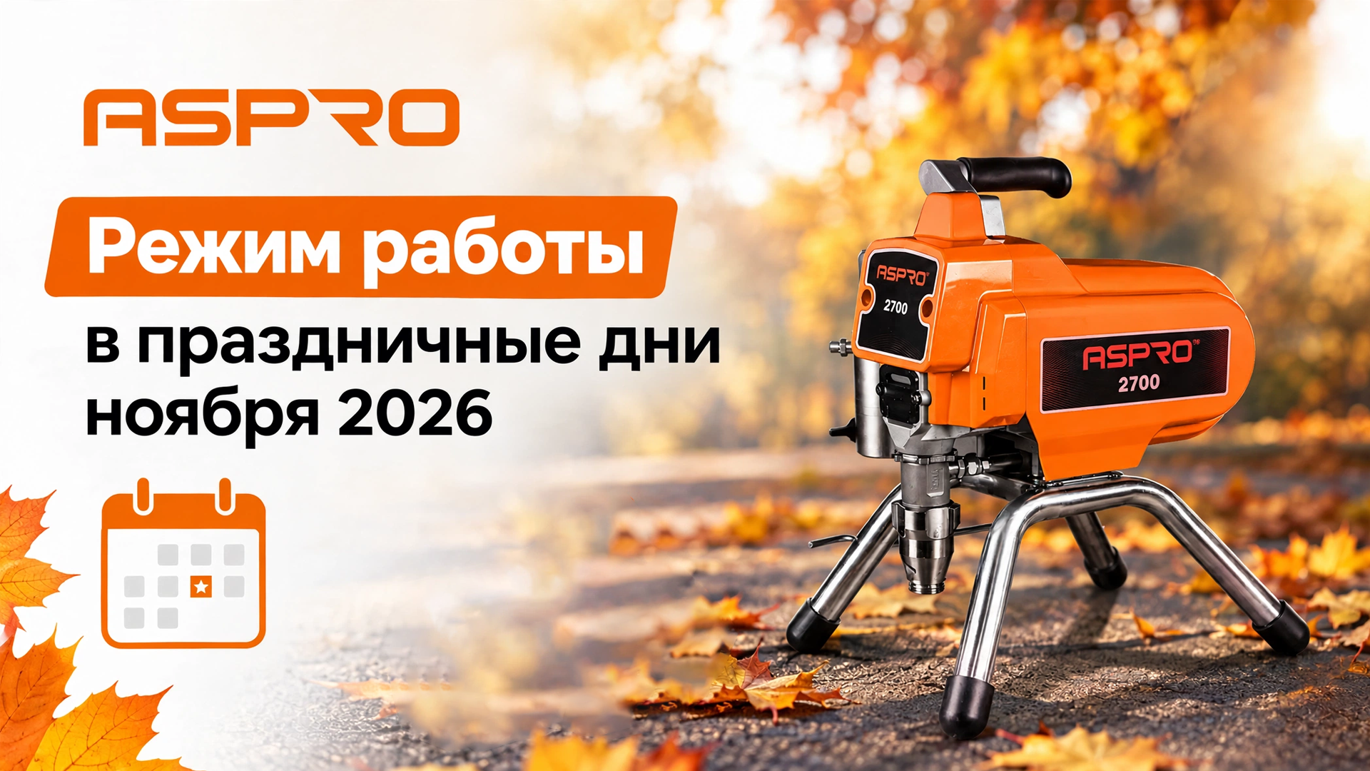 Режим работы ASPRO в праздничные дни ноября 2026