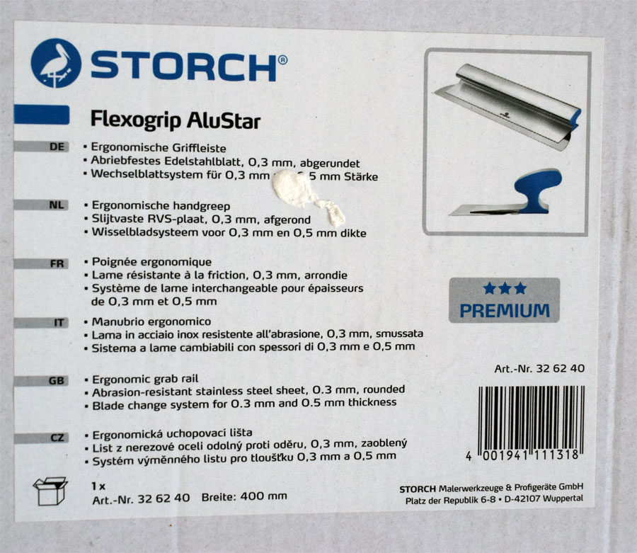 Шпатель Storch со сменными лезвиями Flexogrip AluSTAR 40 см