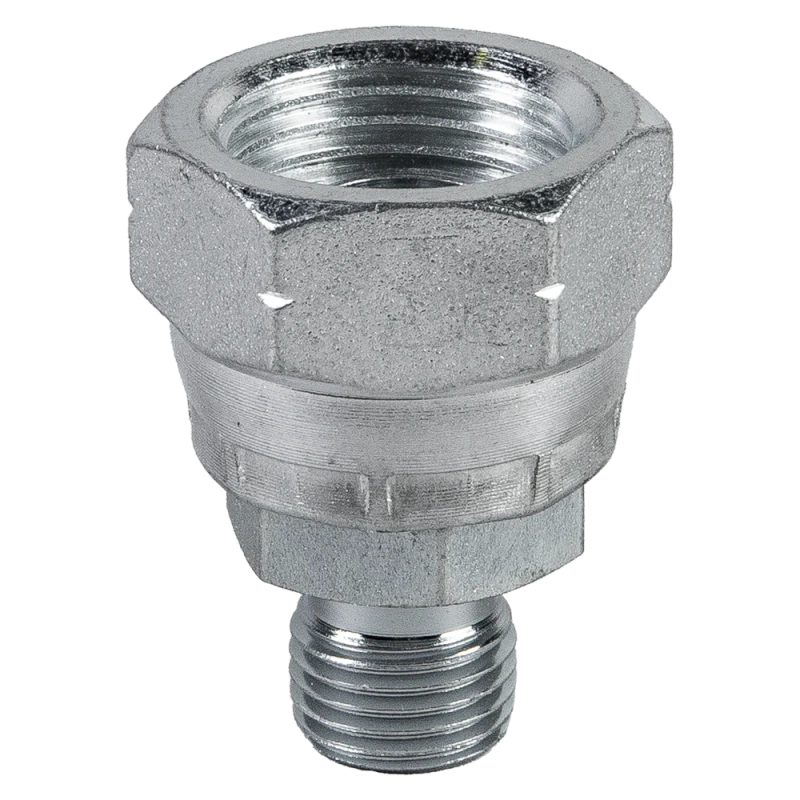 Соединитель (переходник) для шлангов 1/2"F (накидная гайка) х 1/4"M 