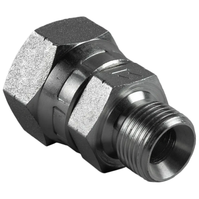 Соединитель (переходник) для шлангов 1/2"F (накидная гайка) х 3/8"M 