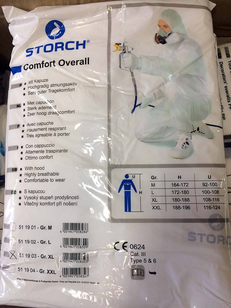 Комбинезон малярный Comfort Storch XL, защитный, полипропилен