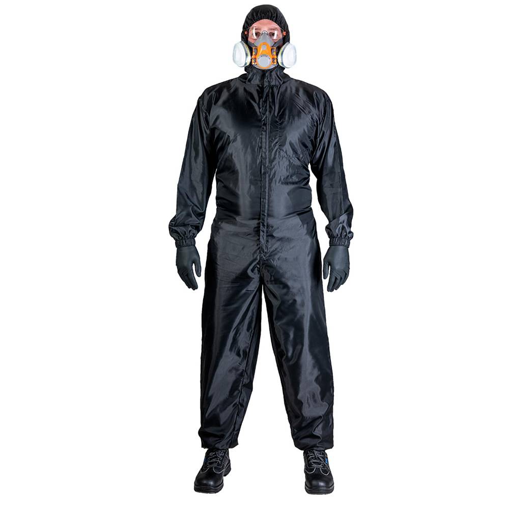 Комбинезон многоразовый защитный Jeta Safety / JPC75-BL XL Ninja из полиэфирной ткани, цвет черный