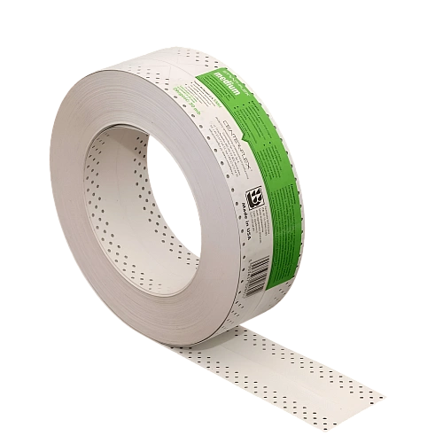 Влагоустойчивая углоформирующая лента шириной 57 мм, толщина 0.54 мм, длина 30 м.