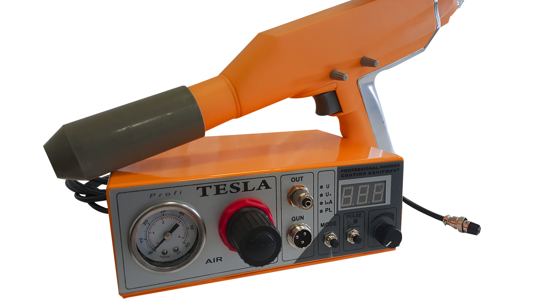 Tesla-PROFI: установка (оборудование) для порошковой покраски и электростатического напыления, распыления порошковых красок.